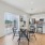 Furnished dining room next to the kitchen inside a rental home at Canvas on Founders Hill